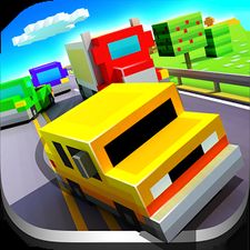 Взломанная Blocky Highway: Traffic Racing (На русском языке) на Андроид