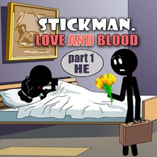 Взломанная Stickman Love And Blood. He (Много монет) на Андроид