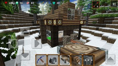 Взломанная Winter Craft 3: Mine Build (Много монет) на Андроид