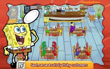 Взломанная SpongeBob Diner Dash (На русском языке) на Андроид