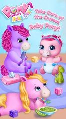 Взломанная Pony Sisters Baby Horse Care (Бесконечные деньги) на Андроид