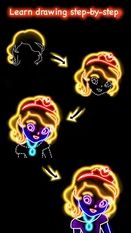 Взломанная Draw Glow Princess (Много монет) на Андроид