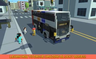 Взломанная Г-н Блочный Городской автобус (Много монет) на Андроид