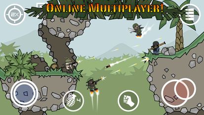 Взломанная Doodle Army 2 : Mini Militia (Бесконечные деньги) на Андроид