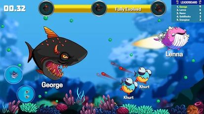 Взломанная Eatme.io: Hungry fish fun game (На русском языке) на Андроид