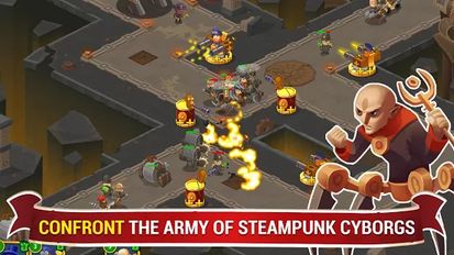 Взломанная Steampunk Syndicate 2: Tower Defense Game (На русском языке) на Андроид