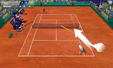 Взломанная Теннис пальцем 3D - Tennis (Много монет) на Андроид