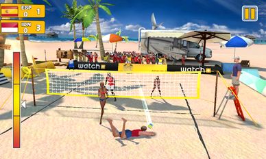 Взломанная Пляжный волейбол 3D (Бесконечные деньги) на Андроид
