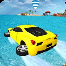 Взломанная Water Surfer Car Floating Race (Много монет) на Андроид