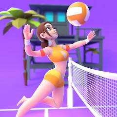 Взломанная Beach Volleyball Game (Бичволлейбол игра)  [МОД Меню] - стабильная версия apk на Андроид