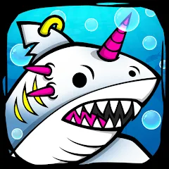 Скачать взлом Shark Evolution: Idle Game (Шарк Эволюшн)  [МОД Бесконечные монеты] - последняя версия apk на Андроид