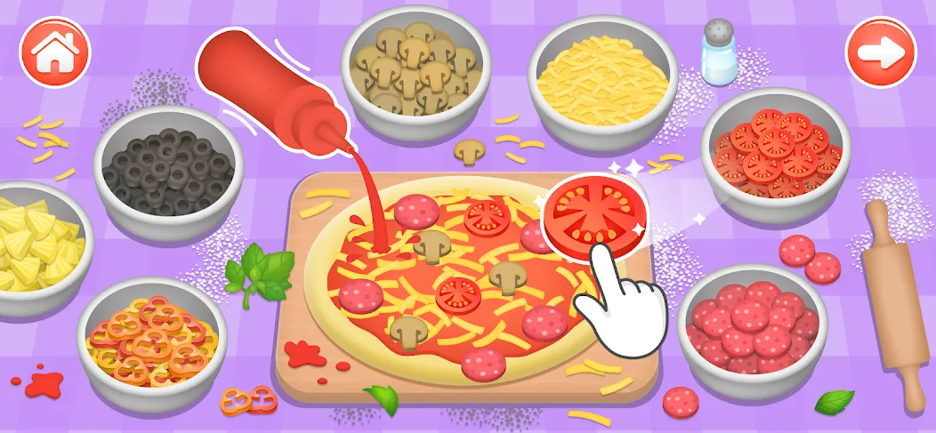 Kids Cooking Games 2+ Year Old  [МОД Бесконечные деньги] Screenshot 1
