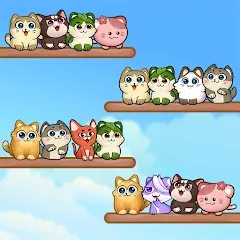 Скачать взлом Cat Sort Puzzle: Cute Pet Game  [МОД Все открыто] - полная версия apk на Андроид