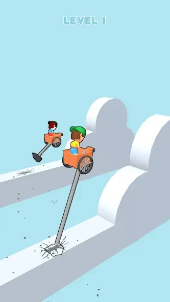 Hammer Race 3D (Хаммер Рейс 3D)  [МОД Много монет] Screenshot 2