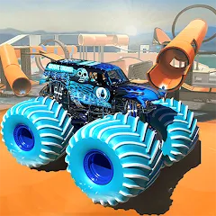 Взломанная Monster Truck Car Game 3d (Монстр Трак Стант)  [МОД Бесконечные монеты] - последняя версия apk на Андроид