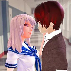 Скачать взломанную Anime High School Love Story  [МОД Меню] - последняя версия apk на Андроид