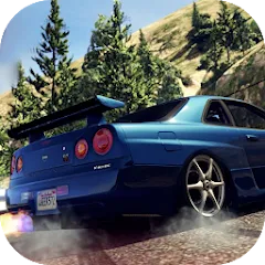 Скачать взломанную Skyline Drift Simulator (Скайлайн Дрифт Симулятор)  [МОД Unlocked] - полная версия apk на Андроид