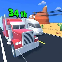 Скачать взломанную Idle Truck Racing : Cybertruck (Айдл Трак Рейсинг)  [МОД Menu] - стабильная версия apk на Андроид