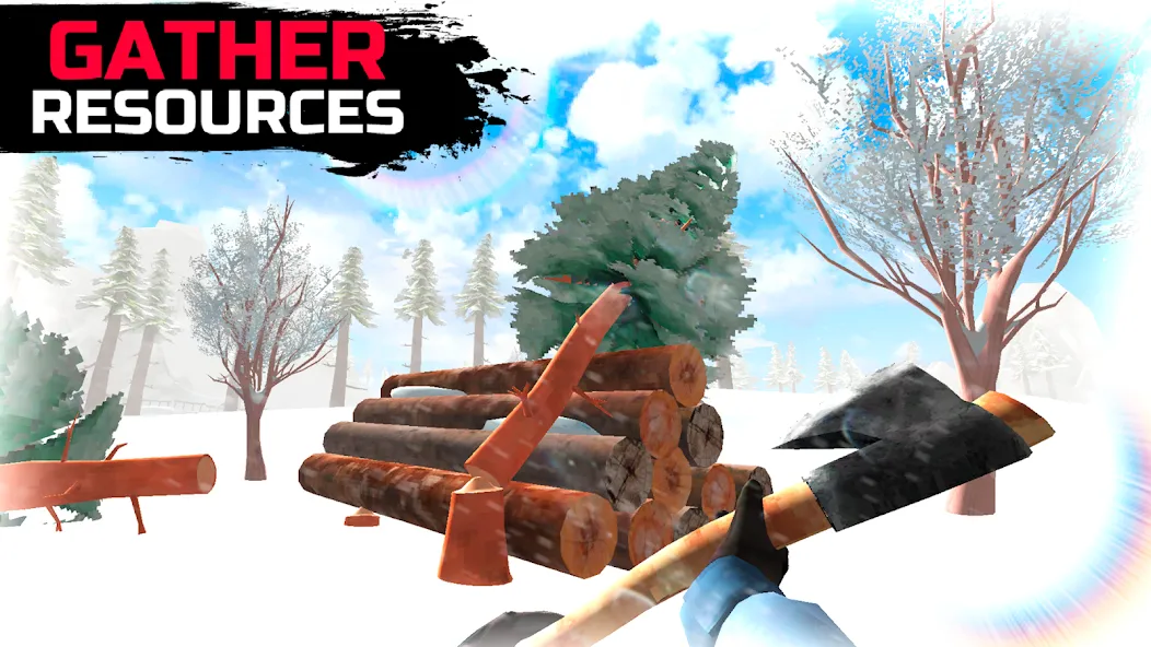 WinterCraft: Survival Forest (ВинтерКрафт)  [МОД Много монет] Screenshot 4