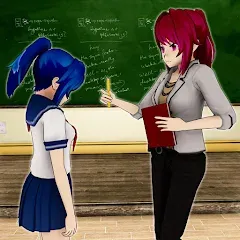 Взлом Anime Girl School Teacher 3D  [МОД Много денег] - стабильная версия apk на Андроид