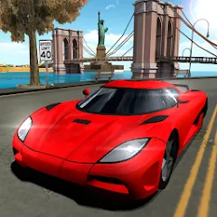 Скачать взломанную Car Driving Simulator: NY (Симулятор вождения автомобиля)  [МОД Все открыто] - последняя версия apk на Андроид