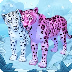 Взломанная Snow Leopard Family Sim Online  [МОД Много монет] - последняя версия apk на Андроид