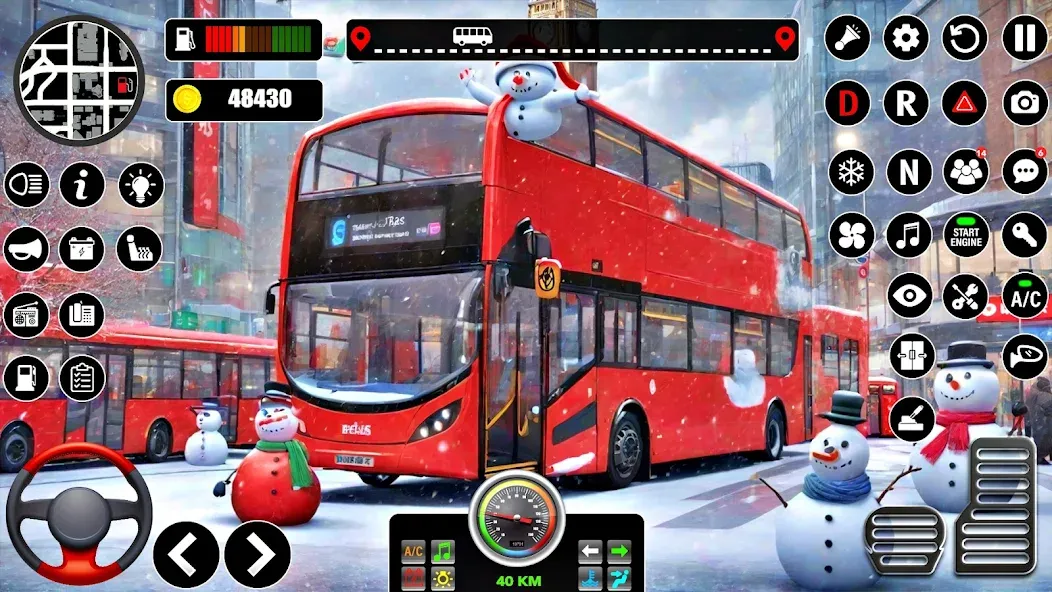 Bus Simulator 3D Bus Games (Городское автобусное симуляторение)  [МОД Бесконечные деньги] Screenshot 1