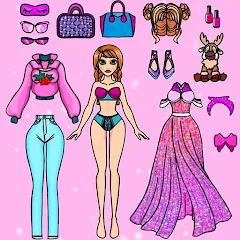 Взломанная Doll Dress Up Makeup Girl Game (Чиби кукла одевает девушку игры)  [МОД Mega Pack] - последняя версия apk на Андроид