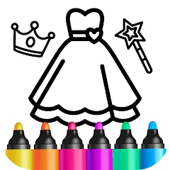 Взломанная Bini Game Drawing for kids app (Бини)  [МОД Меню] - полная версия apk на Андроид