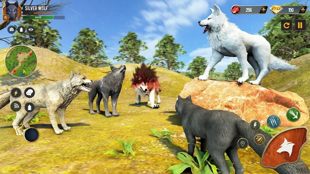 Wild Wolf Simulator Wolf Games  [МОД Много денег] Screenshot 3