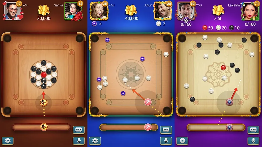Carrom Meta-Board Disc Game (Карром Мета)  [МОД Menu] Screenshot 1