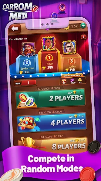 Carrom Meta-Board Disc Game (Карром Мета)  [МОД Menu] Screenshot 4