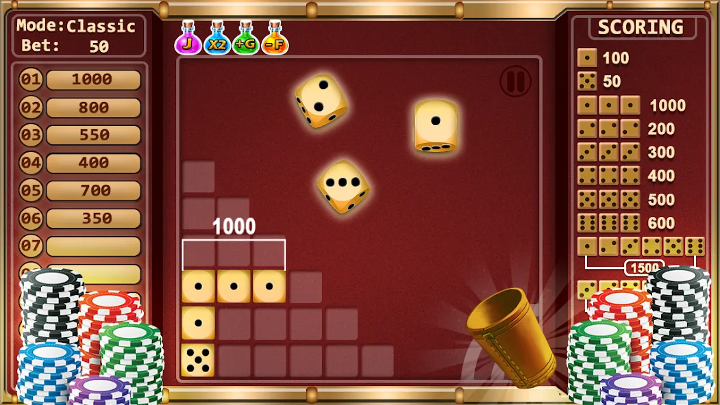 Farkle - Dice Game (Фаркл)  [МОД Unlocked] Screenshot 1