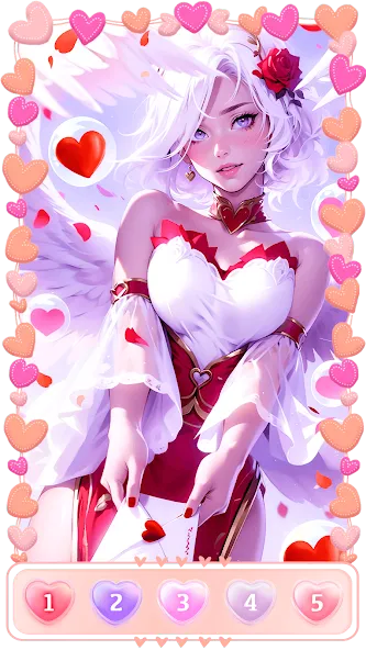 Love, Heart Coloring Book  [МОД Бесконечные деньги] Screenshot 2