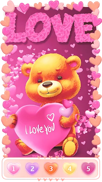 Love, Heart Coloring Book  [МОД Бесконечные деньги] Screenshot 4