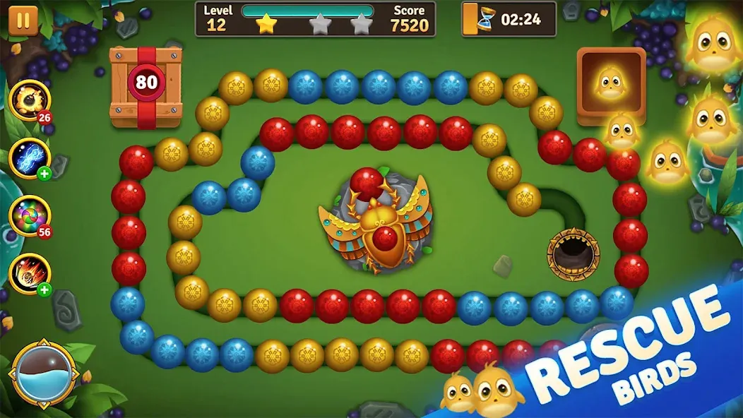 Jungle Marble Blast  [МОД Все открыто] Screenshot 2