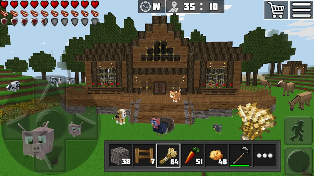 World Craft: Block Craftsman  [МОД Меню] Screenshot 2