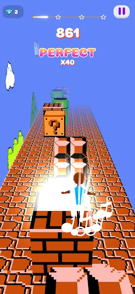 Melody Run - Cute Popcat Music (Мелодия Ран)  [МОД Бесконечные монеты] Screenshot 5