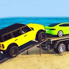 Взломанная Trailer Truck Car Transport 3D  [МОД Unlimited Money] - полная версия apk на Андроид