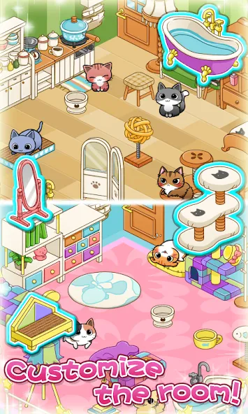 Cat Room - Cute Cat Games (Кэт Рум)  [МОД Menu] Screenshot 4