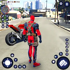 Взломанная Miami Rope Hero Spider Game 2  [МОД Mega Pack] - последняя версия apk на Андроид