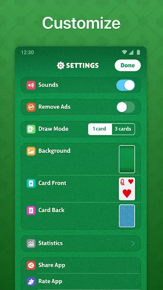 Solitaire - Classic Card Game (Солитер)  [МОД Unlimited Money] Screenshot 5
