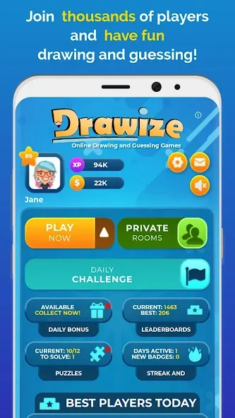 Drawize - Draw and Guess (Дравизе)  [МОД Много денег] Screenshot 1
