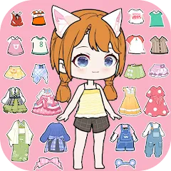 Взломанная YOYO Doll Anime Dress Up Game (ЙОЙО)  [МОД Menu] - стабильная версия apk на Андроид