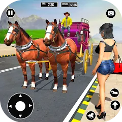 Скачать взлом Horse Cart Taxi Transport Game  [МОД Unlocked] - последняя версия apk на Андроид