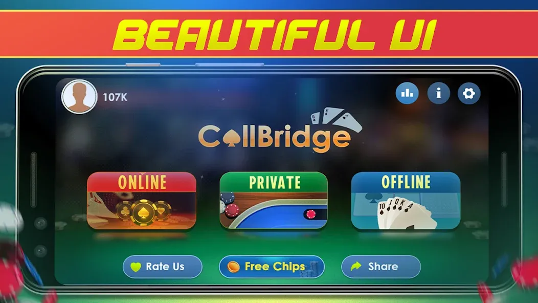 Call Bridge Card Game - Spades (Карточная игра Колл Бридж)  [МОД Mega Pack] Screenshot 1