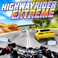 Скачать взломанную Highway Rider Extreme - 3D Mot (Хайвей Райдер Экстрим)  [МОД Бесконечные деньги] - последняя версия apk на Андроид
