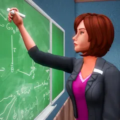 Взлом High School Teacher Simulator  [МОД Mega Pack] - стабильная версия apk на Андроид