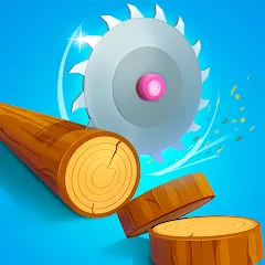 Взломанная Idle Cutter: Wood Slice (Айдл Катер)  [МОД Много денег] - полная версия apk на Андроид