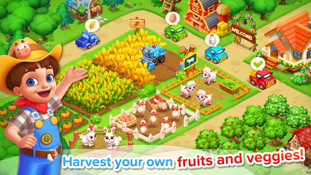 Family Farm Seaside  [МОД Unlimited Money] Screenshot 1